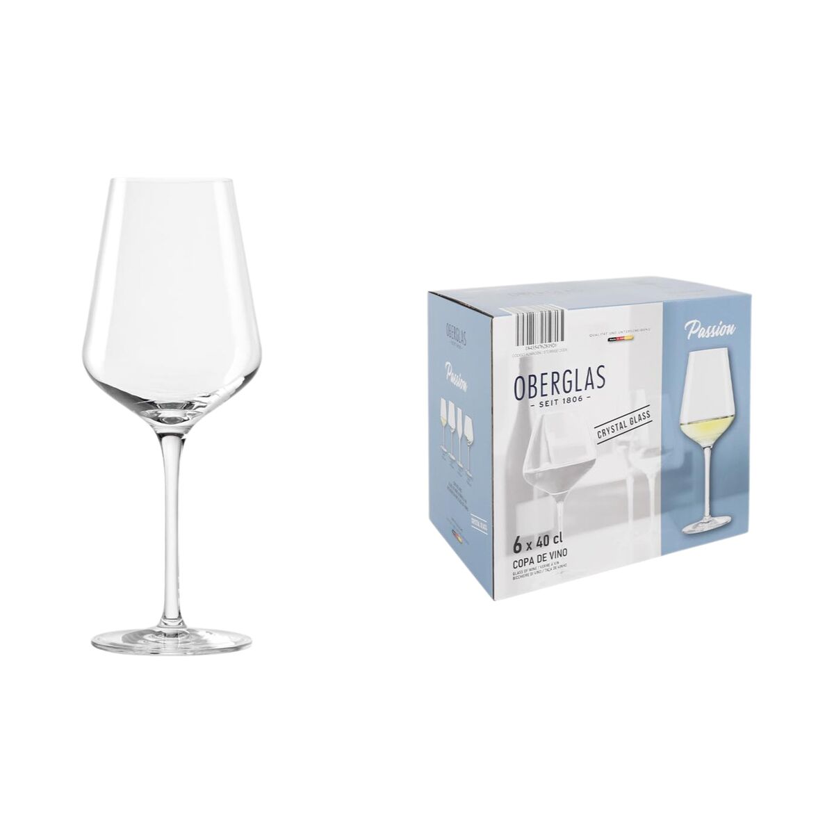 Set de copas de vino Inde Passion 400 ml 6 Piezas