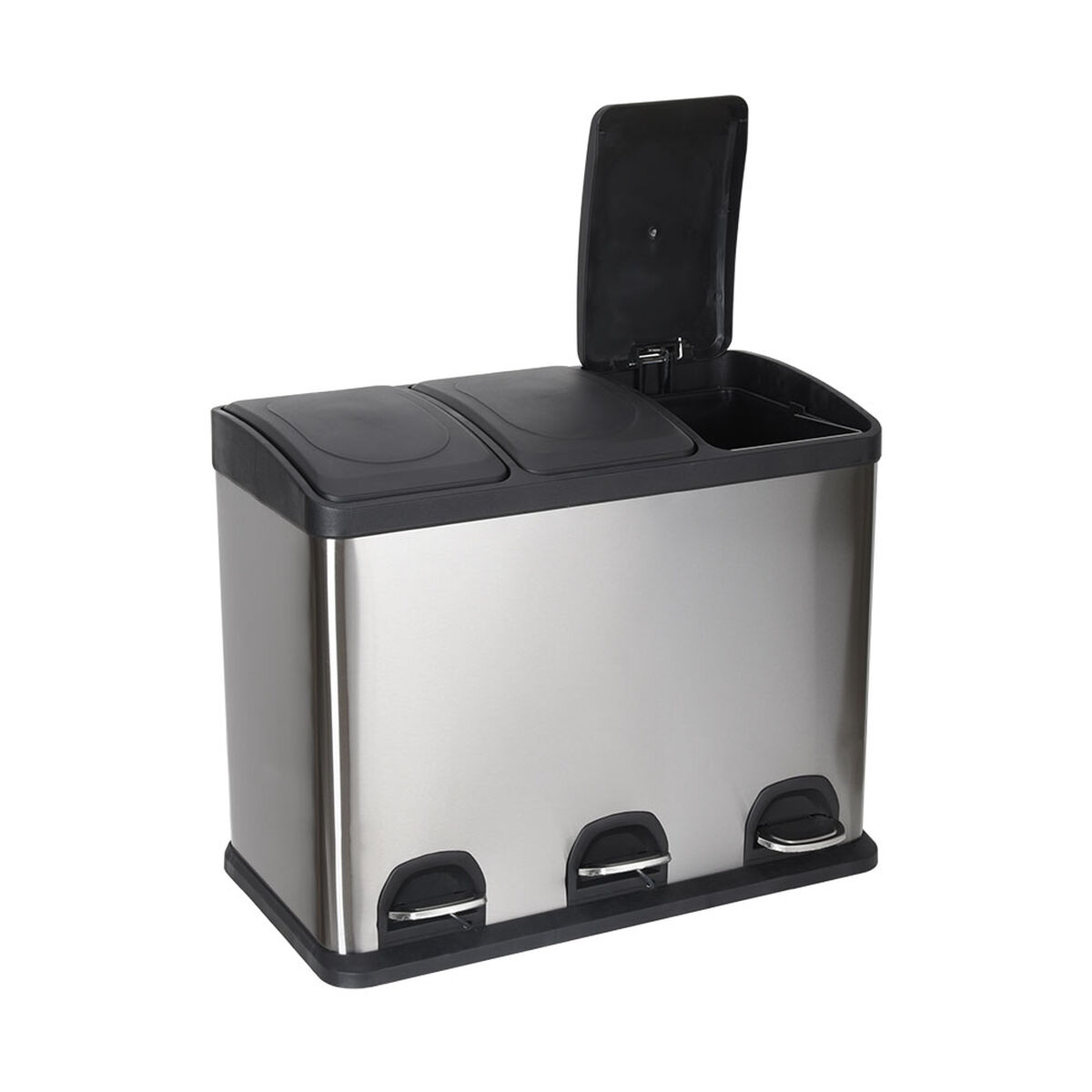 Cubo de Basura para Reciclaje Confortime Acero Inoxidable 45 L