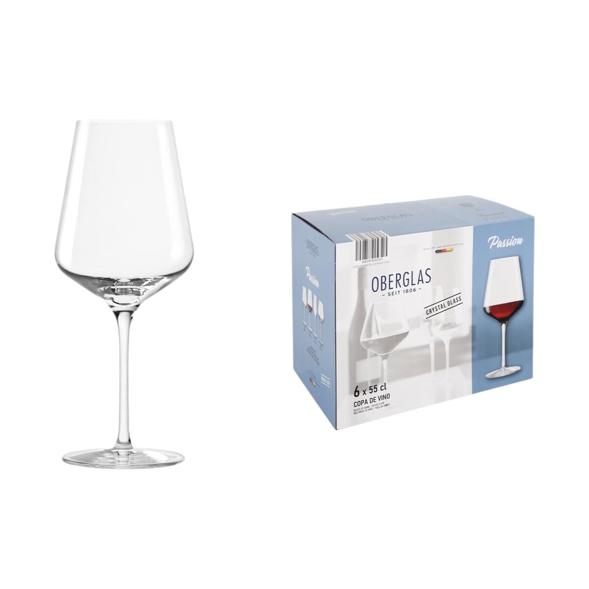 Set de copas de vino Inde Passion 550 ml 6 Piezas