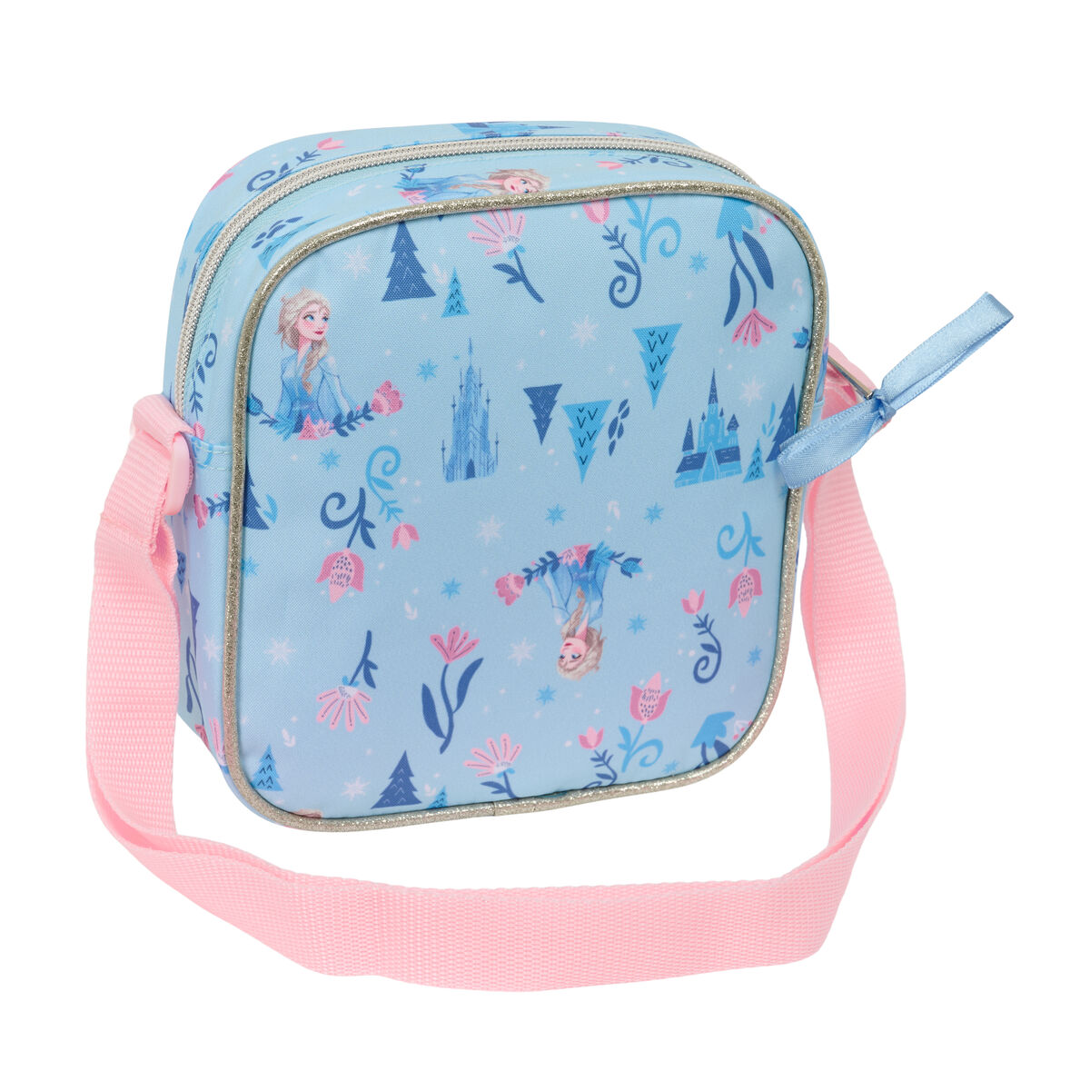 Bolso Bandolera Frozen Ice magic Azul 16 x 18 x 4 cm