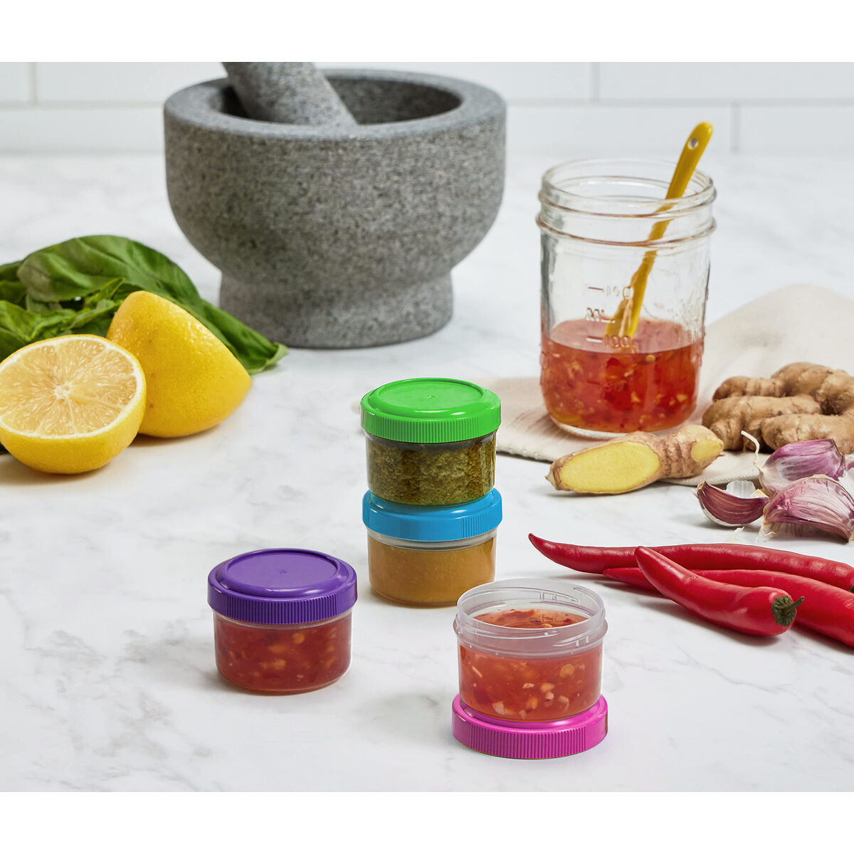 Set de Fiambreras Privilege 35 ml Ø 4,5 x 3 cm 6 Piezas (24 Unidades)