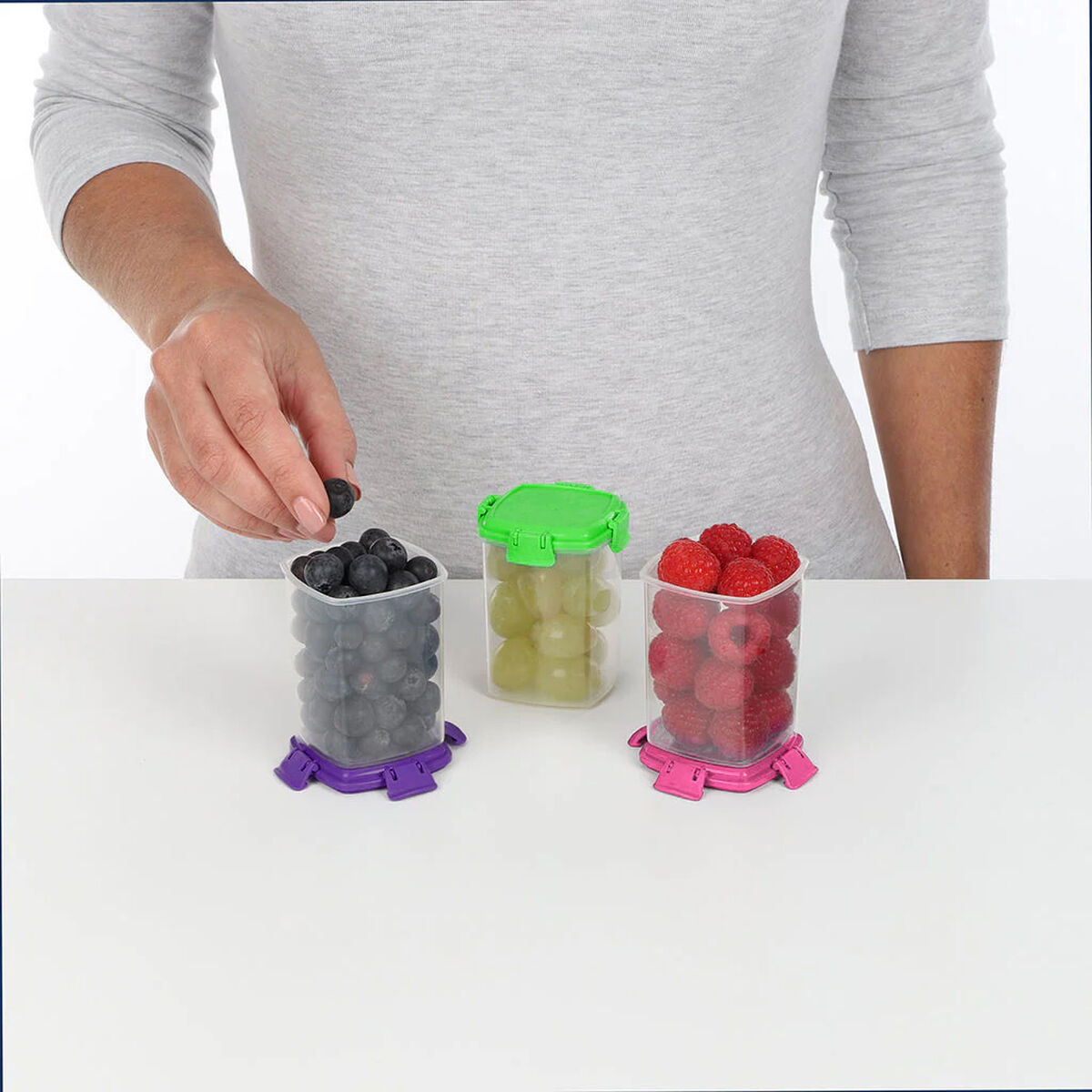 Set de Fiambreras Privilege 140 ml 6,8 x 5 x 5 cm 3 Piezas (24 Unidades)