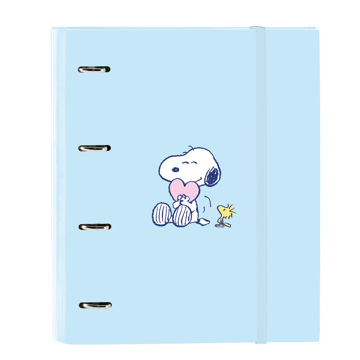 Carpeta de anillas Snoopy Love Azul 27 x 32 x 3.5 cm