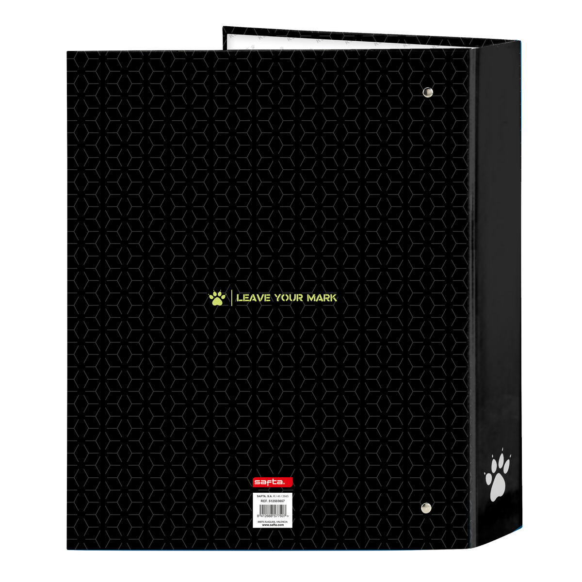 Carpeta de anillas Kelme Iron Negro A4 27 x 33 x 6 cm