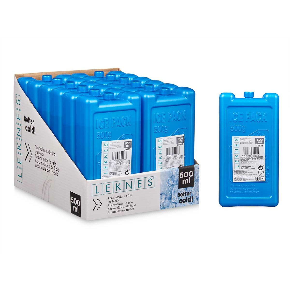 Acumulador de Frío Leknes 500 ml 9,5 x 18 x 4 cm 18 x 4 x 9,5 cm (12 Unidades)