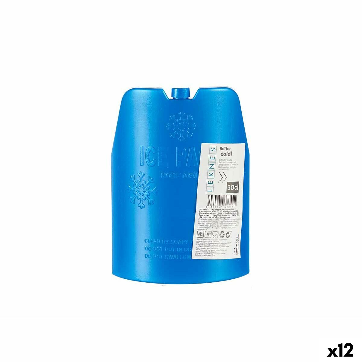 Enfriador de Botellas Leknes Azul Polietileno 300 ml 12 x 17 x 4,5 cm (12 Unidades)