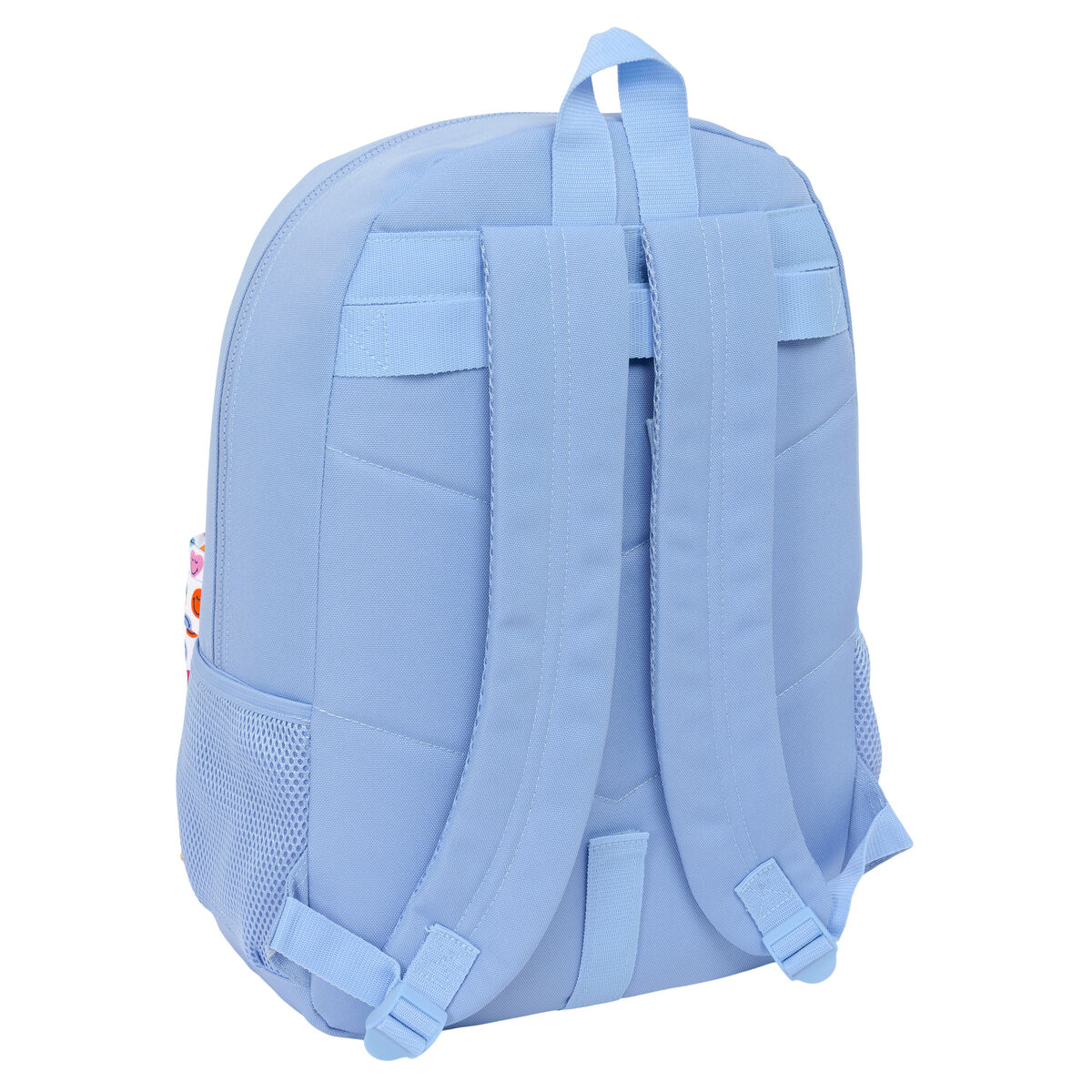 Mochila Escolar Smiley Joyful Azul Multicolor 30 x 46 x 14 cm