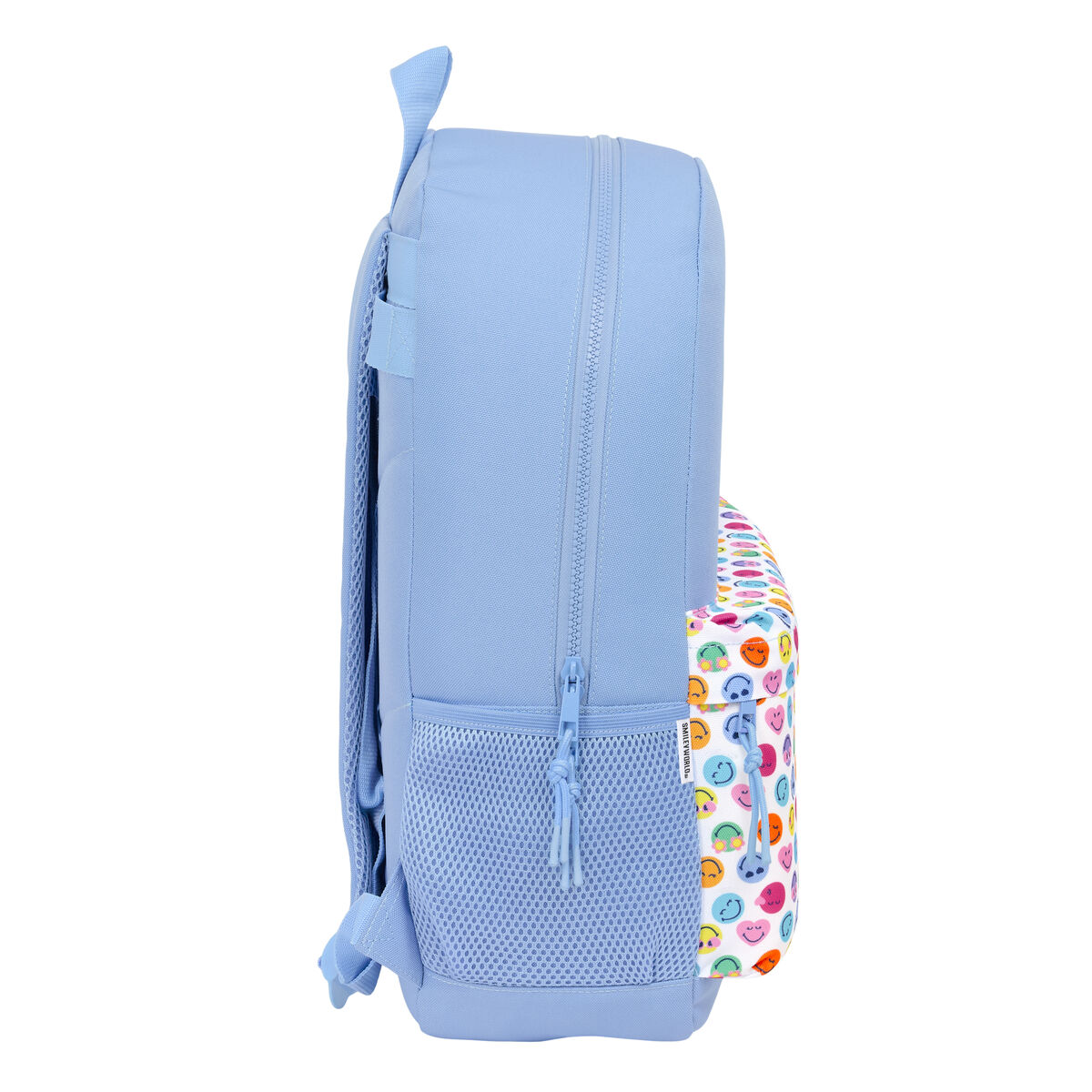 Mochila Escolar Smiley Joyful Azul Multicolor 30 x 46 x 14 cm
