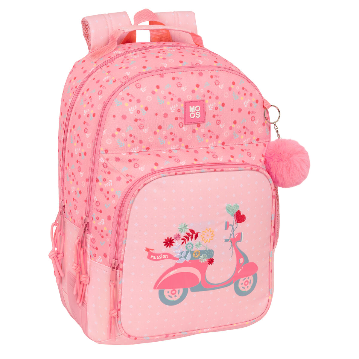 Mochila Escolar Moos Passion Multicolor 32 x 42 x 15 cm