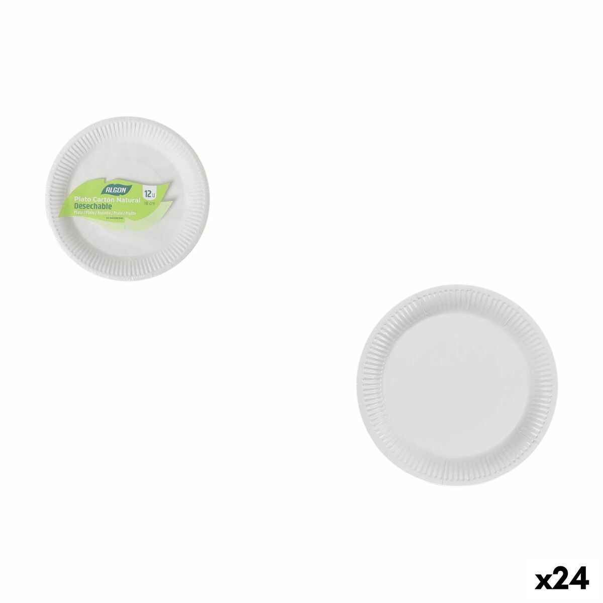 Set de Platos Inde 18 cm 12 Piezas (24 Unidades)