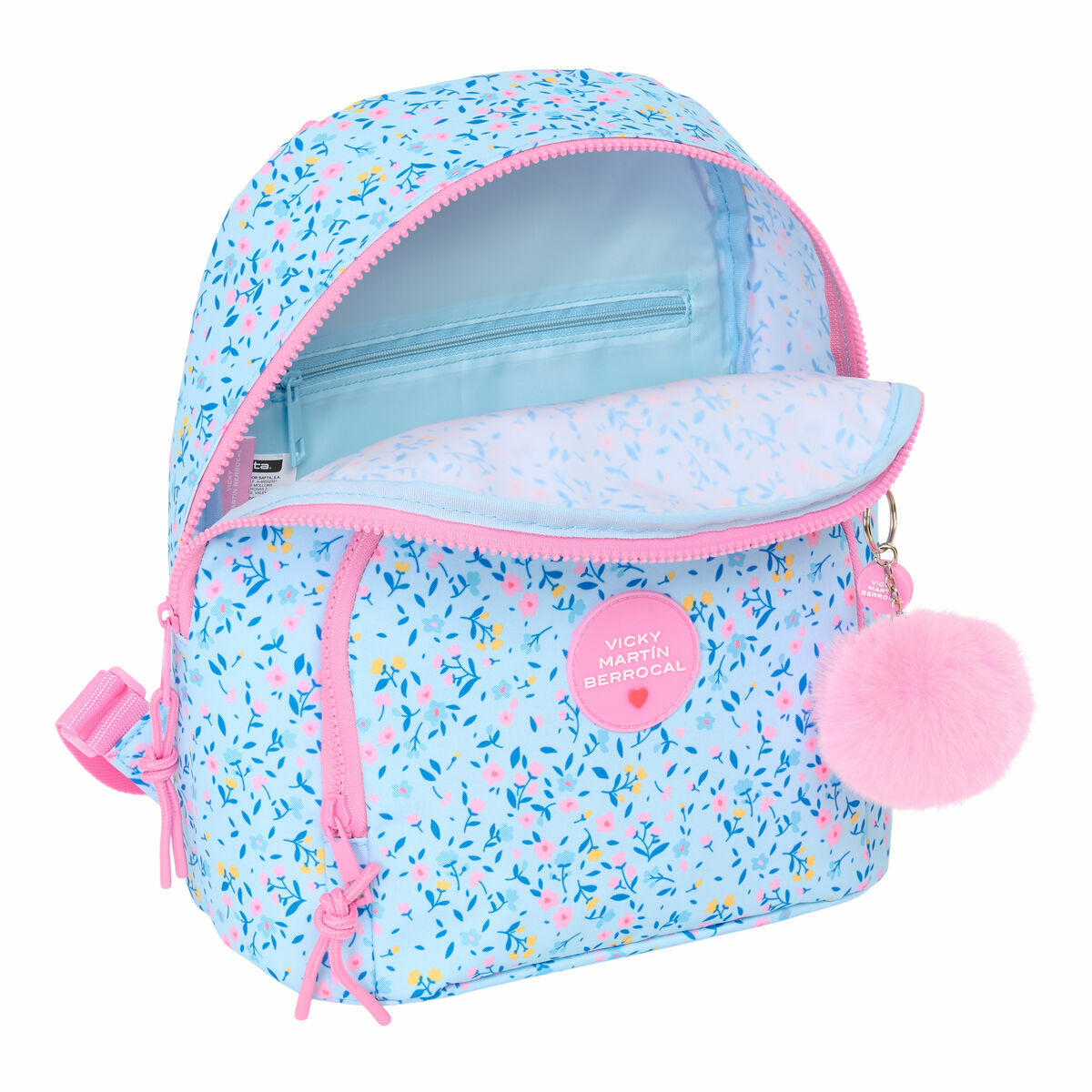 Mochila Casual Vicky Martín Berrocal Paraíso Rosa Azul claro 25 x 30 x 13 cm