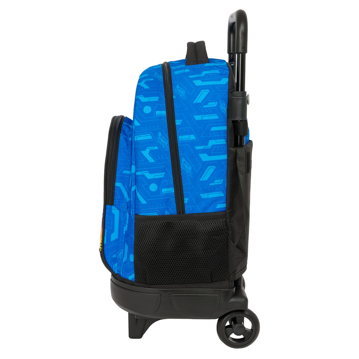 Mochila Escolar con Ruedas Hot Wheels Let's race Azul Negro 33 x 45 x 22 cm