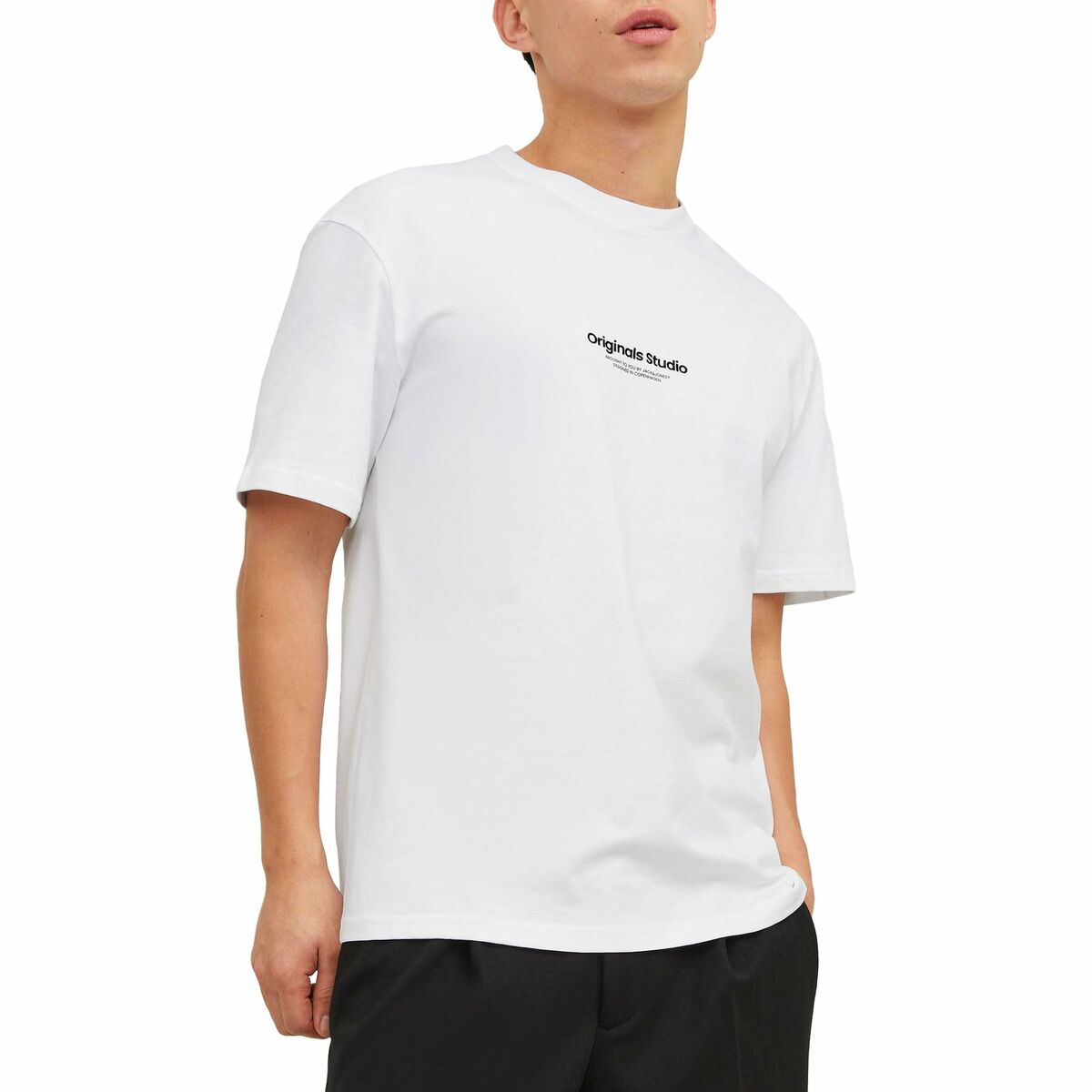 Camiseta de Manga Corta Hombre Jack & Jones JORVESTERBRO TEE SS 12240121 Blanco