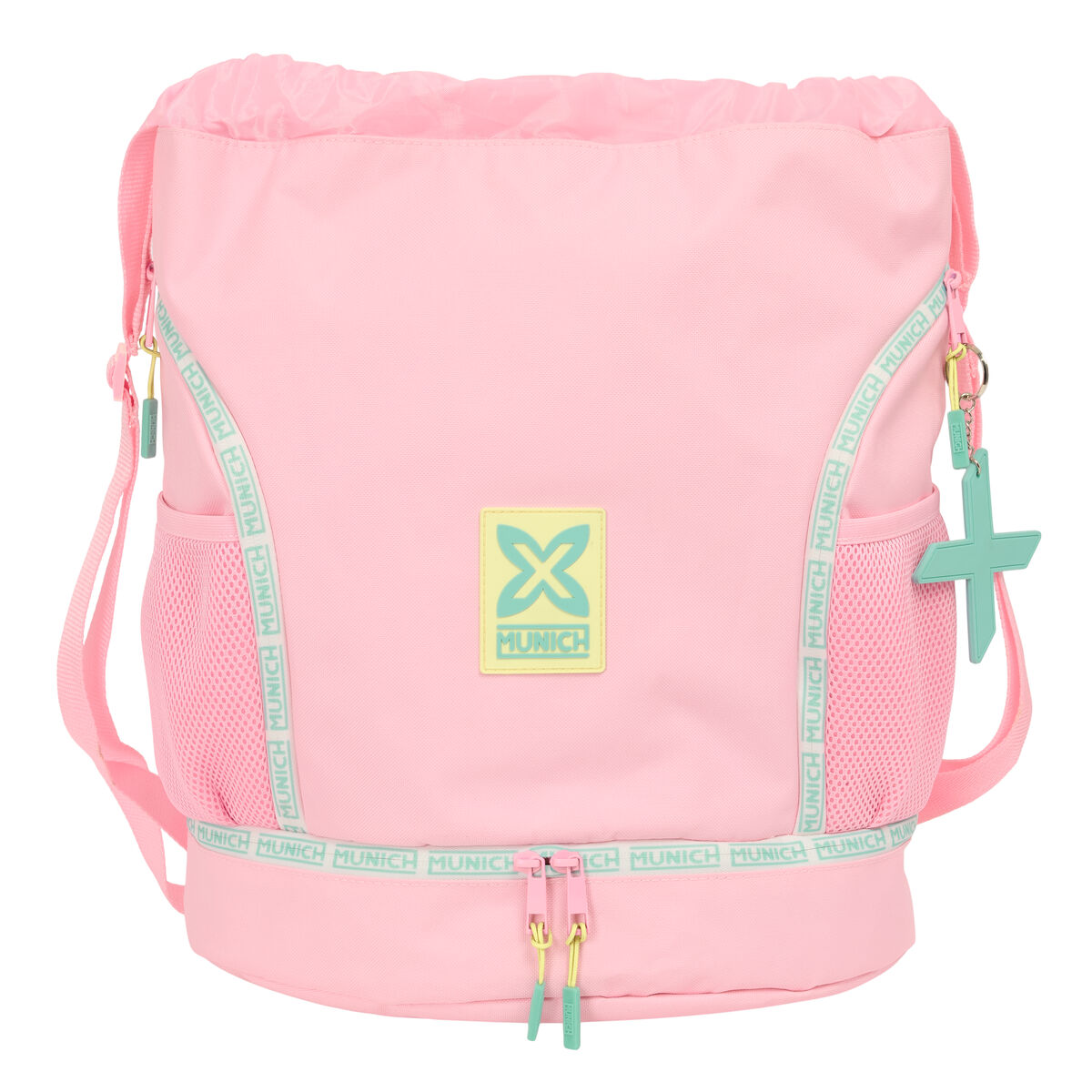 Bolsa Mochila con Cuerdas Munich Candy Rosa 35 x 40 x 1 cm