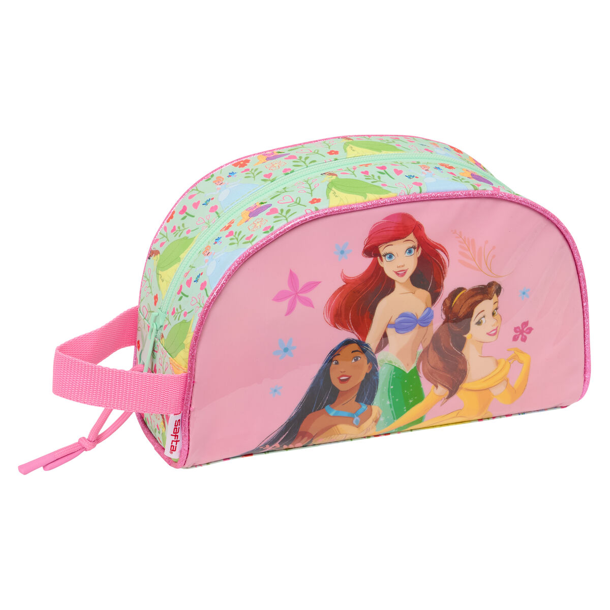 Neceser de Viaje Disney Princess Bloom Verde Rosa 26 x 16 x 9 cm