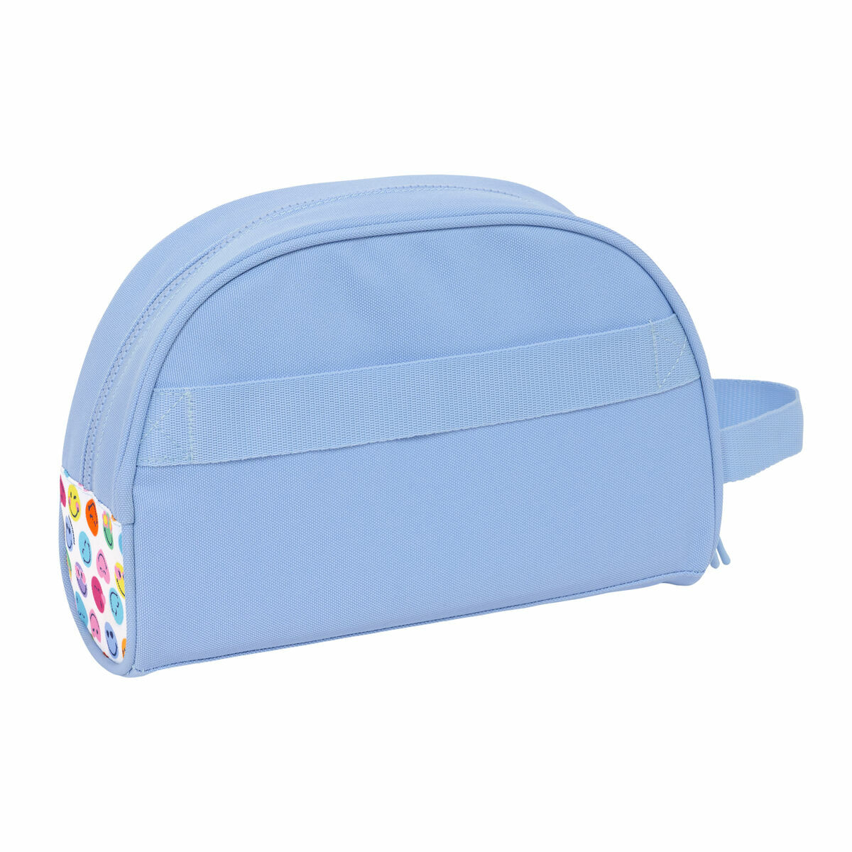 Neceser de Viaje Smiley Joyful Multicolor Azul claro Reciclable 28 x 18 x 10 cm