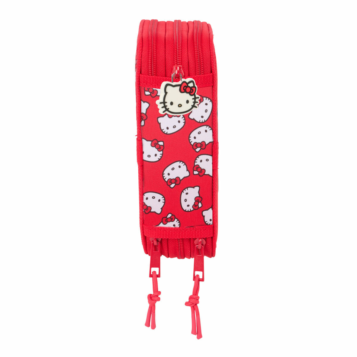 Plumier Triple Hello Kitty Iconic Blanco Rojo 12,5 x 19,5 x 5,5 cm 37 Piezas
