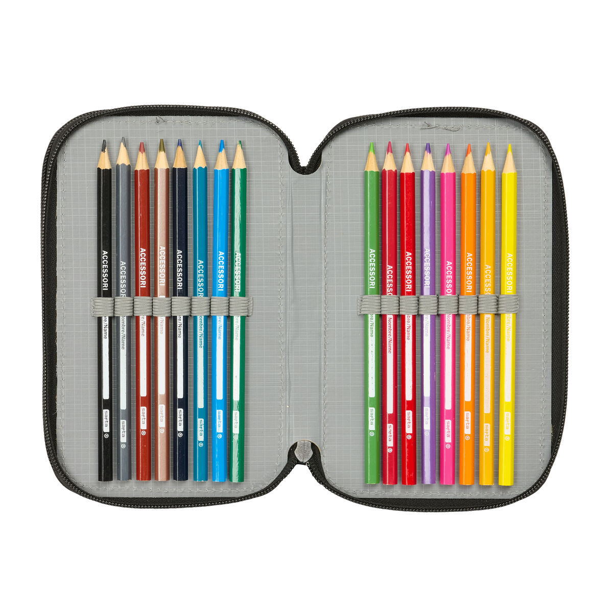 Plumier Triple Minecraft Tnt Multicolor 12,5 x 19,5 x 5,5 cm 37 Piezas