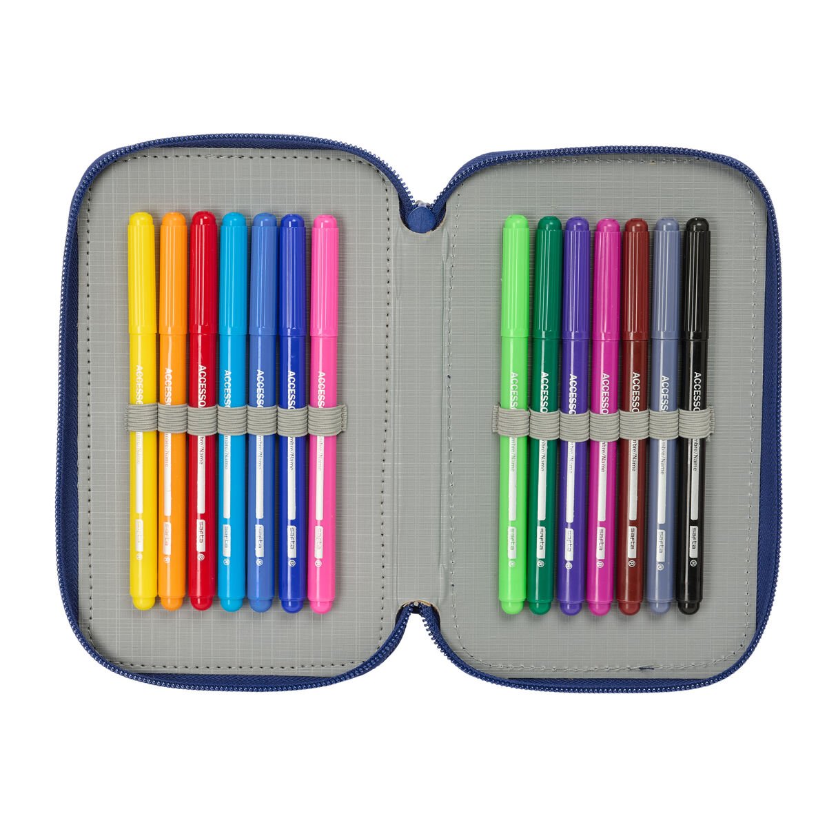 Plumier Triple F.C. Barcelona Azul marino 12,5 x 19,5 x 5,5 cm 37 Piezas