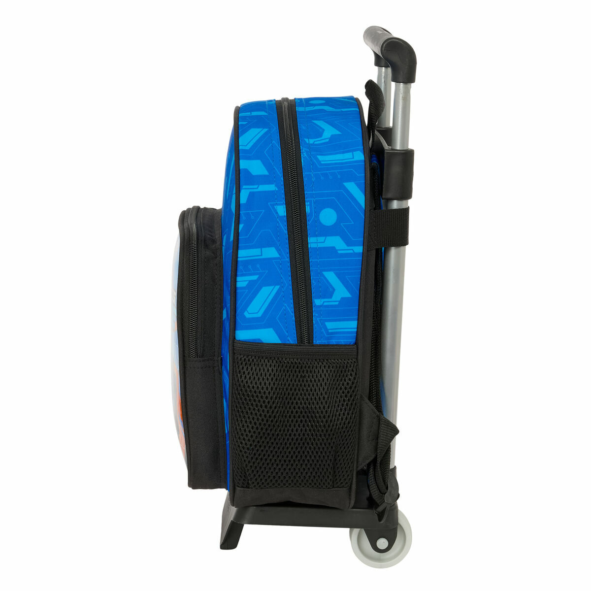 Mochila Escolar con Ruedas Hot Wheels Let's race Azul Negro 27 x 10 x 67 cm
