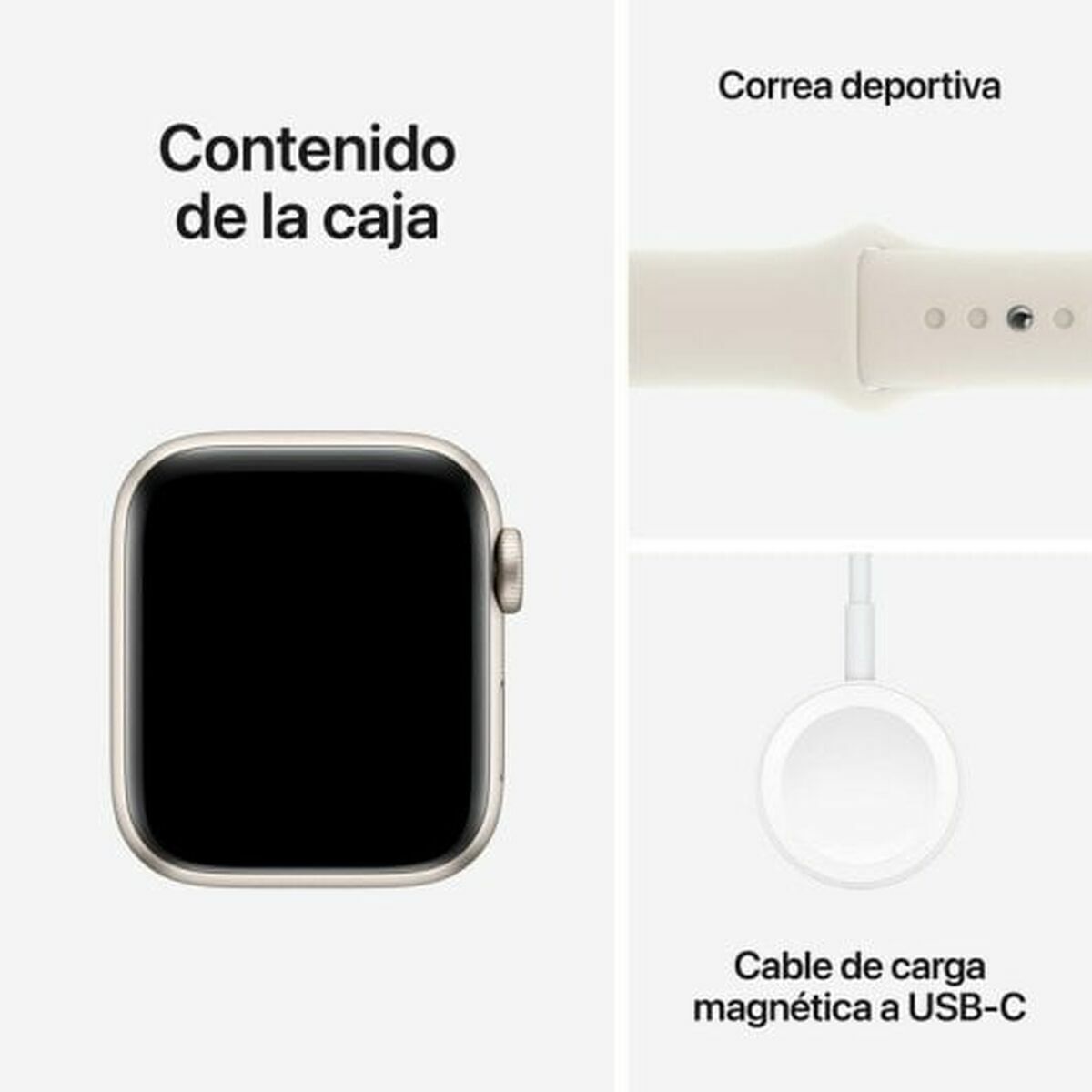 Reloj Hombre Apple MXGJ3QL/A Beige