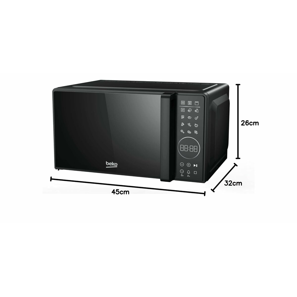 Microondas con Grill BEKO MGC20130BFB 20L Negro 1000 W