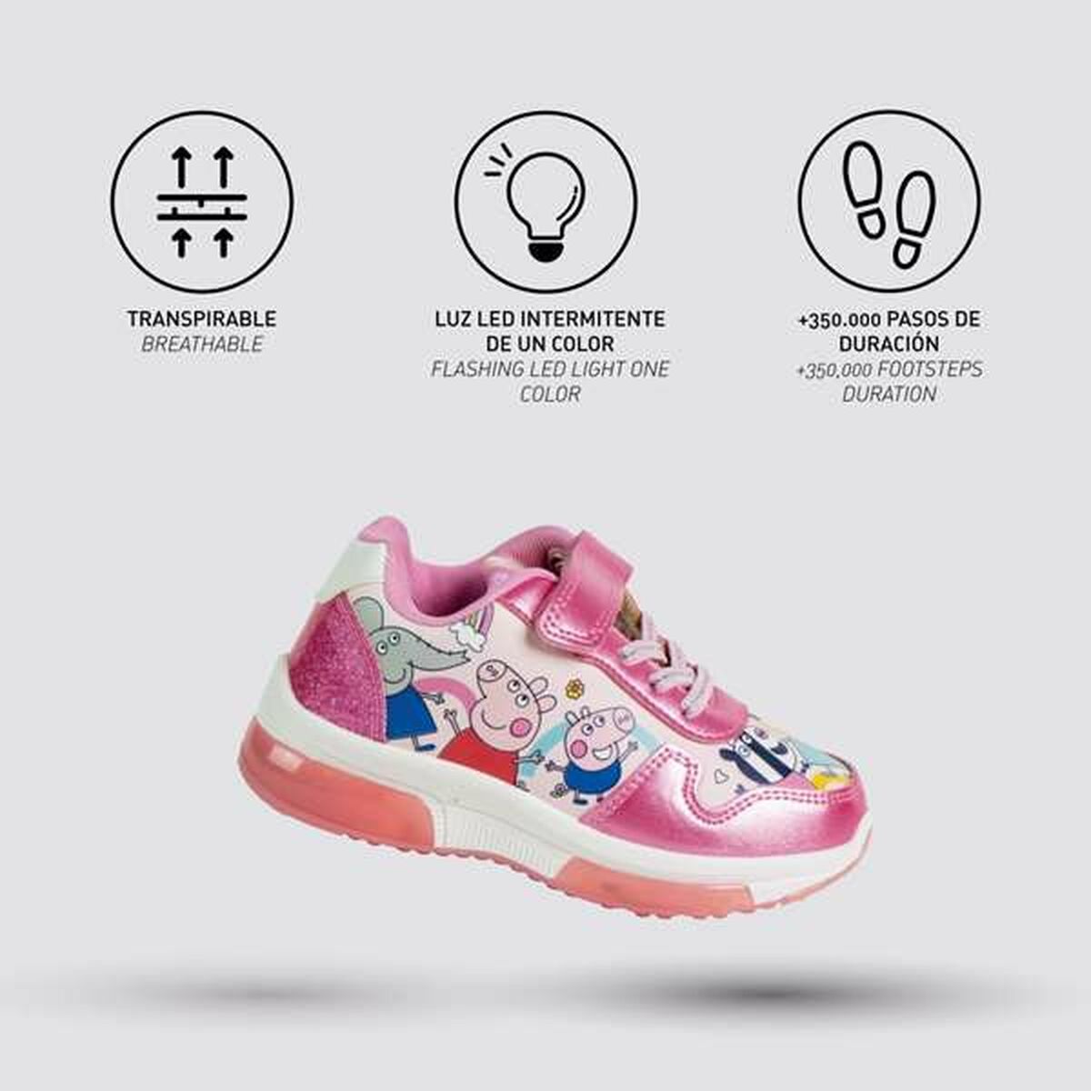 Zapatillas Deportivas Infantiles Peppa Pig Rosa