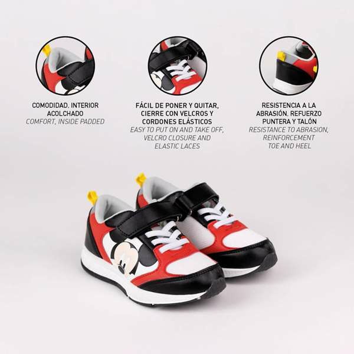 Zapatillas Deportivas Infantiles Mickey Mouse Rojo