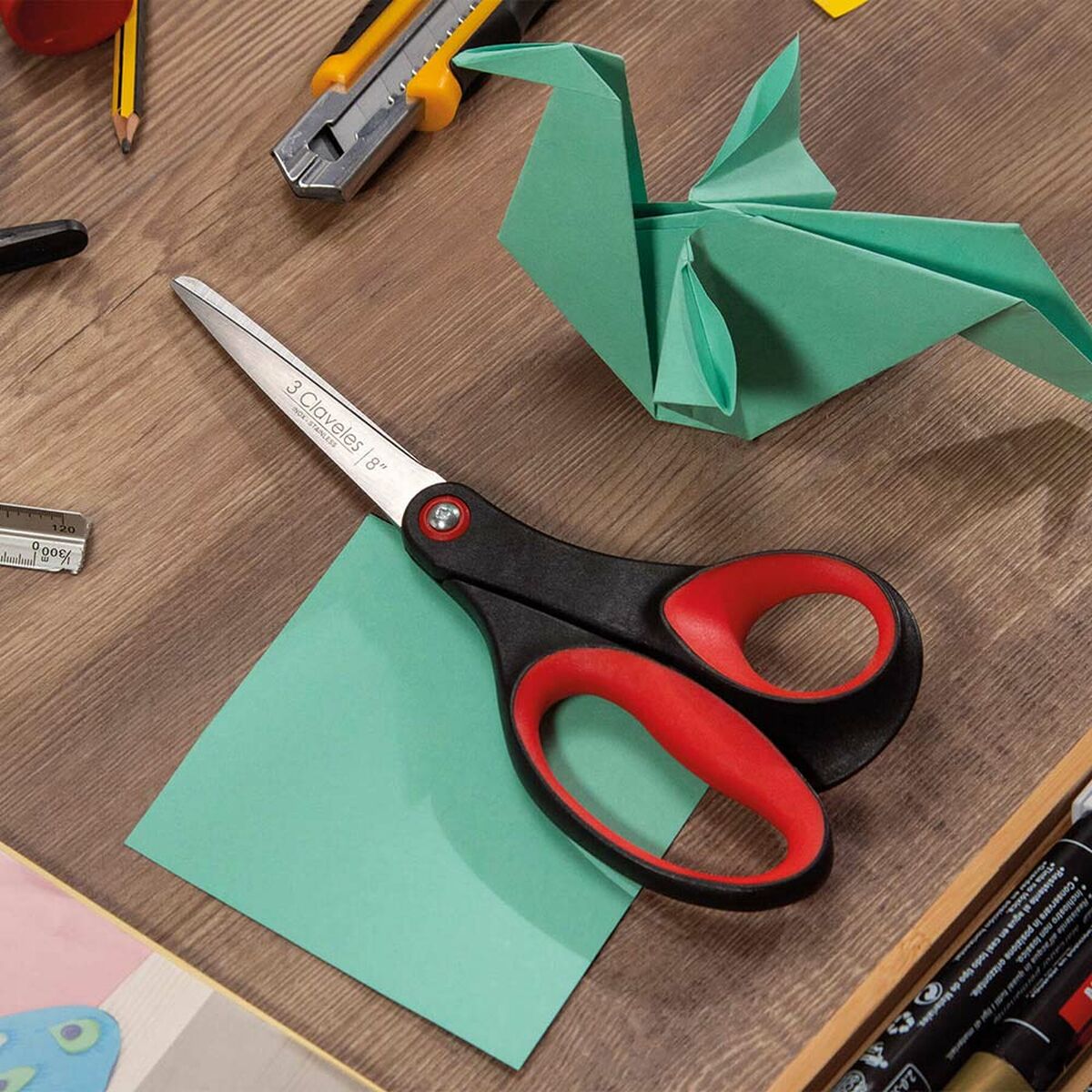 Tijeras 3 Claveles TPR 20 cm