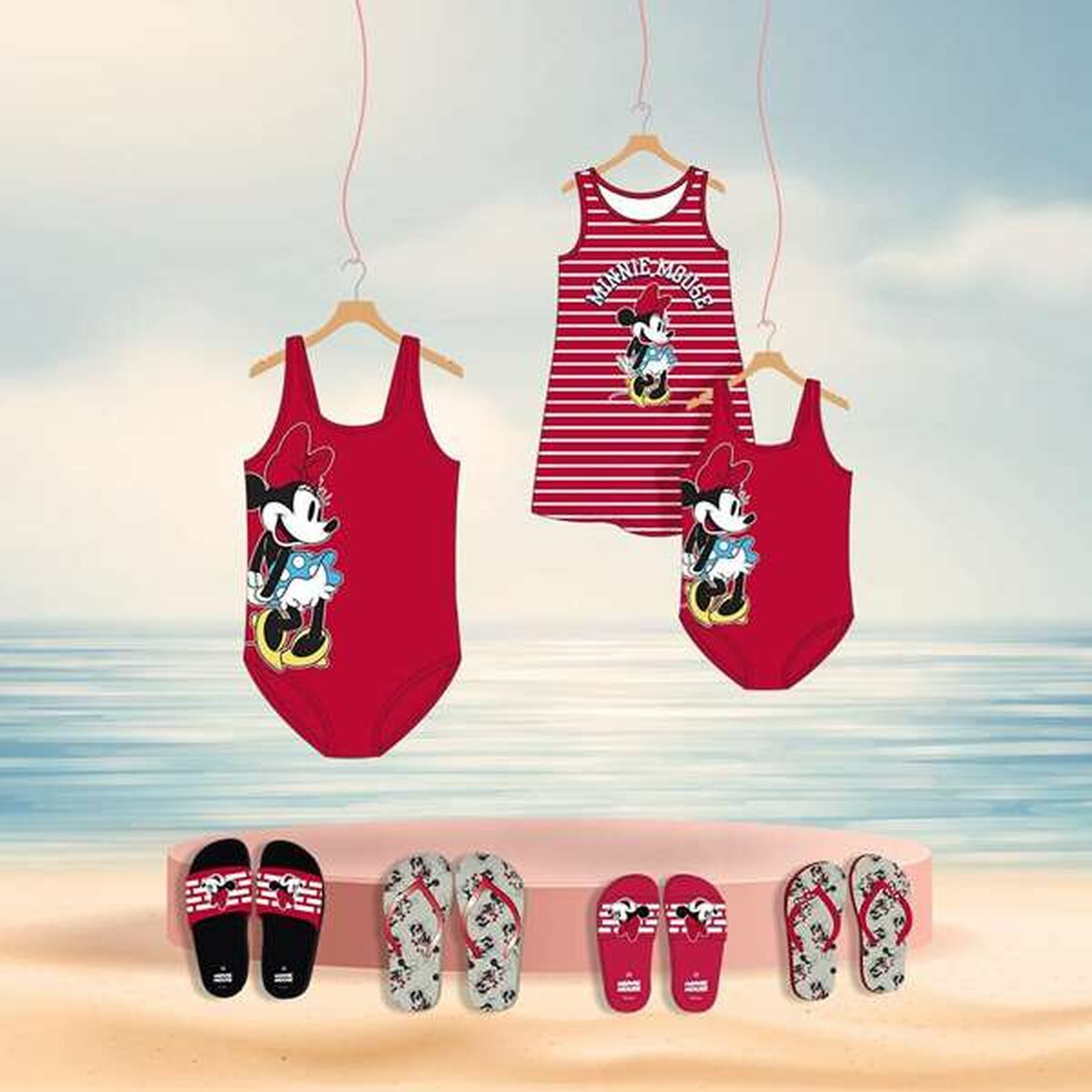 Sandalias Infantiles Minnie Mouse Gris