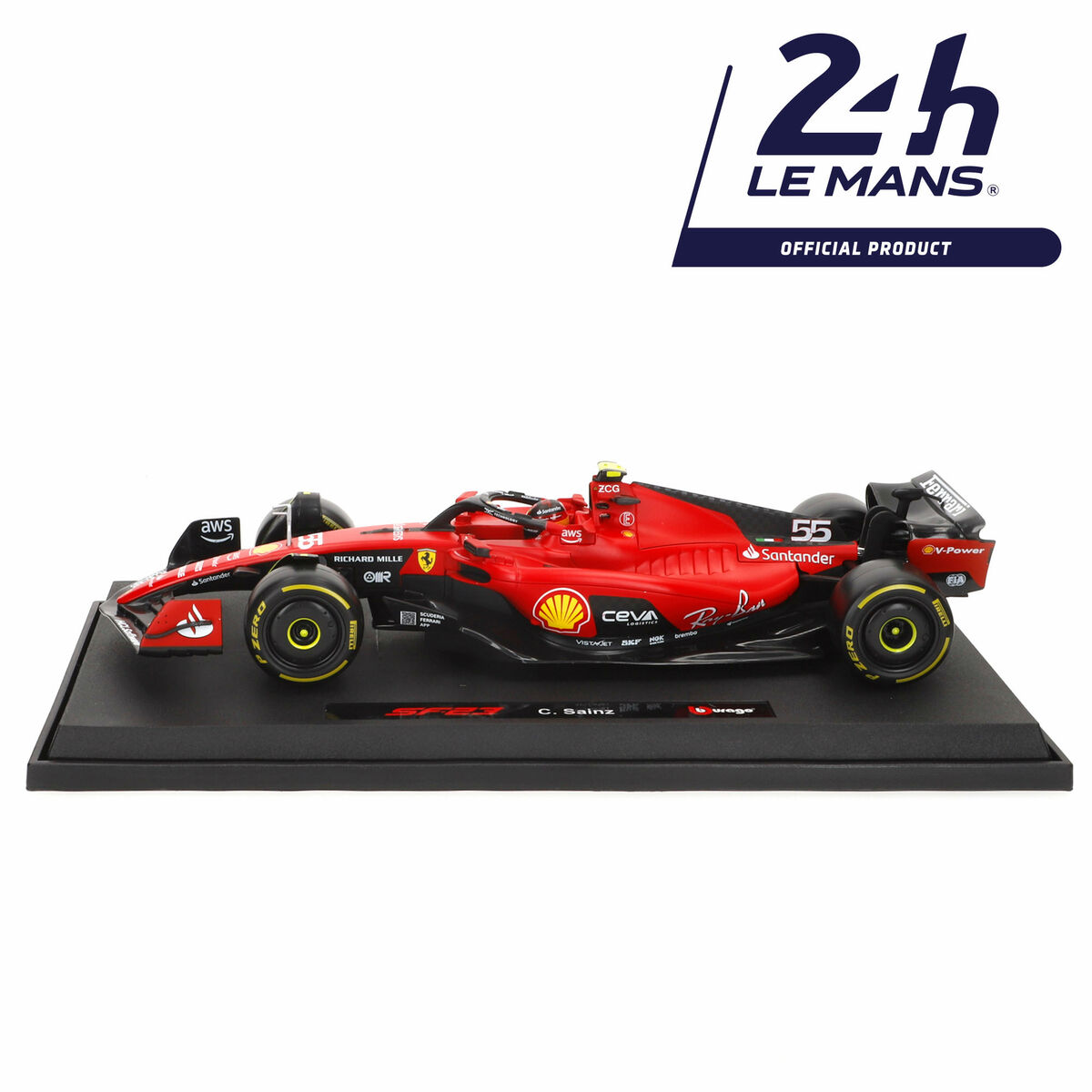 Coche Bburago Ferrari F1 Racing SF23 #55 C 1:18