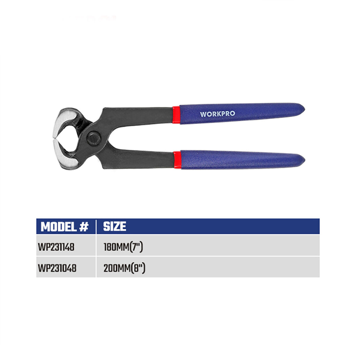 Tenaza Workpro 8" 20 cm Carpintería