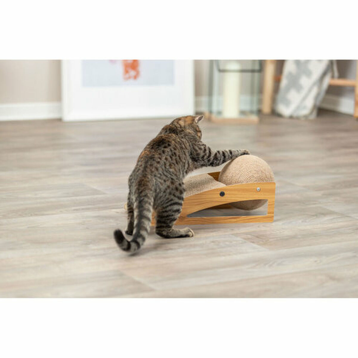 Rascador para Gatos Trixie Yute Madera Cartón 40 × 17 × 20 cm