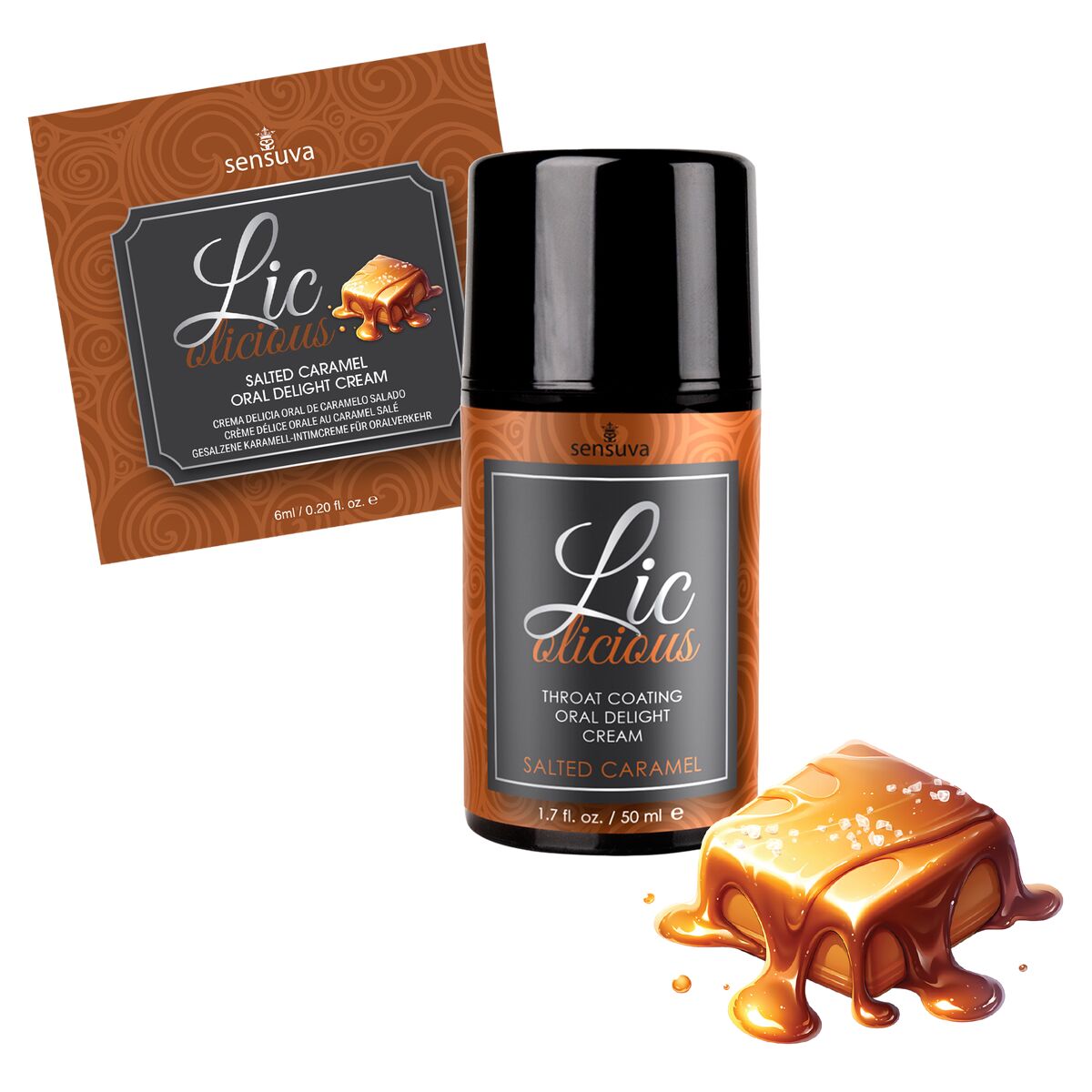 Lubricante con Sabor Sensuva Caramelo 6 ml