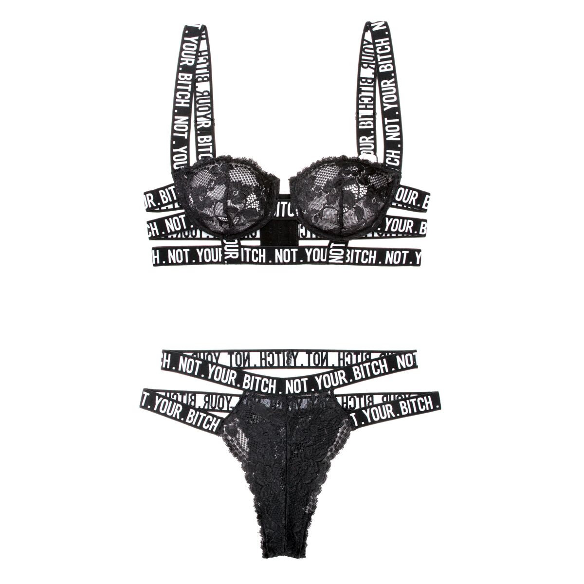Conjunto de Lencería Fantasy Lingerie Negro (M/L)