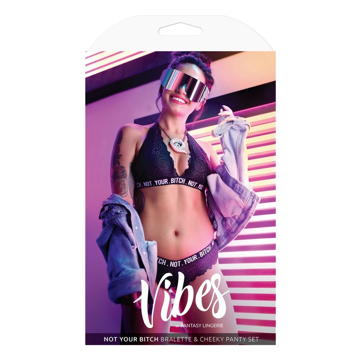 Conjunto de Lencería Fantasy Lingerie Negro (S/M)