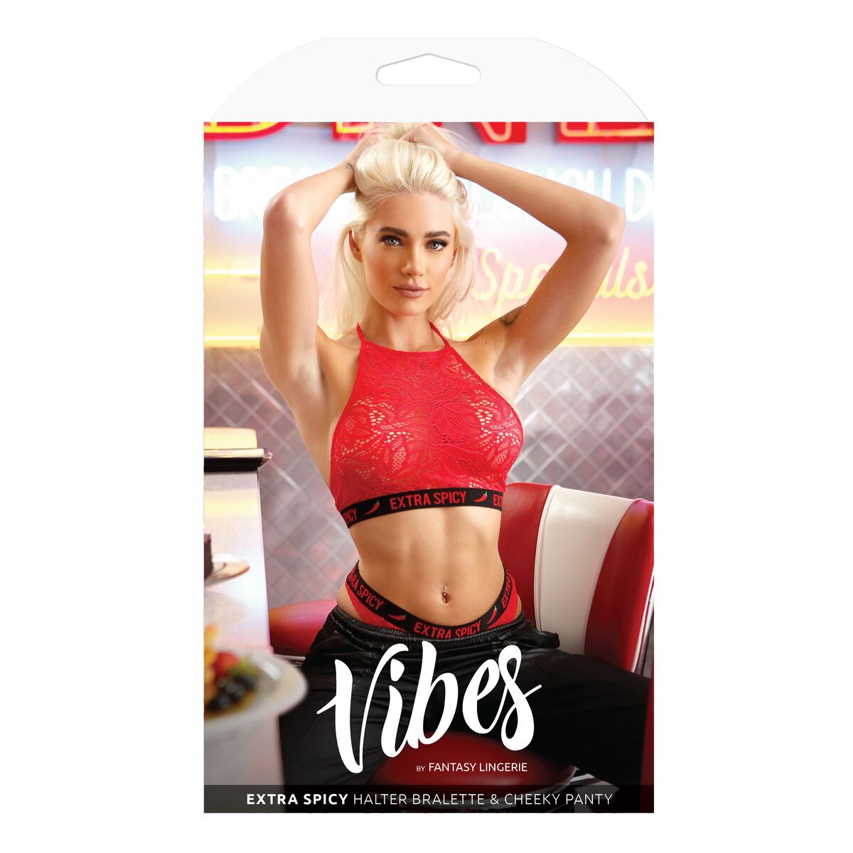 Conjunto de Lencería Fantasy Lingerie Rojo (L/XL)