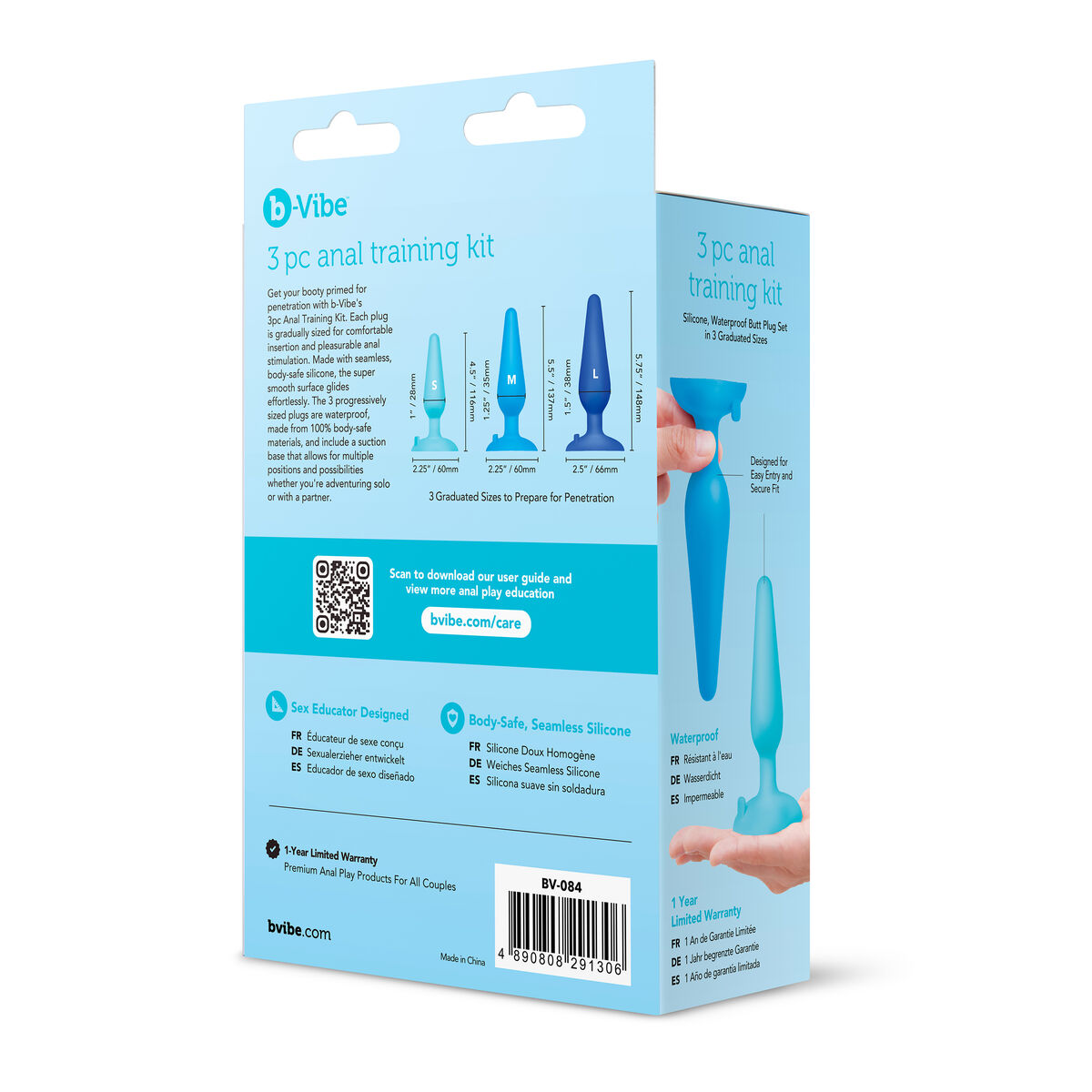 G-Plug Pequeño Neon Rosa B-Vibe Azul (10 cm) (12 cm)