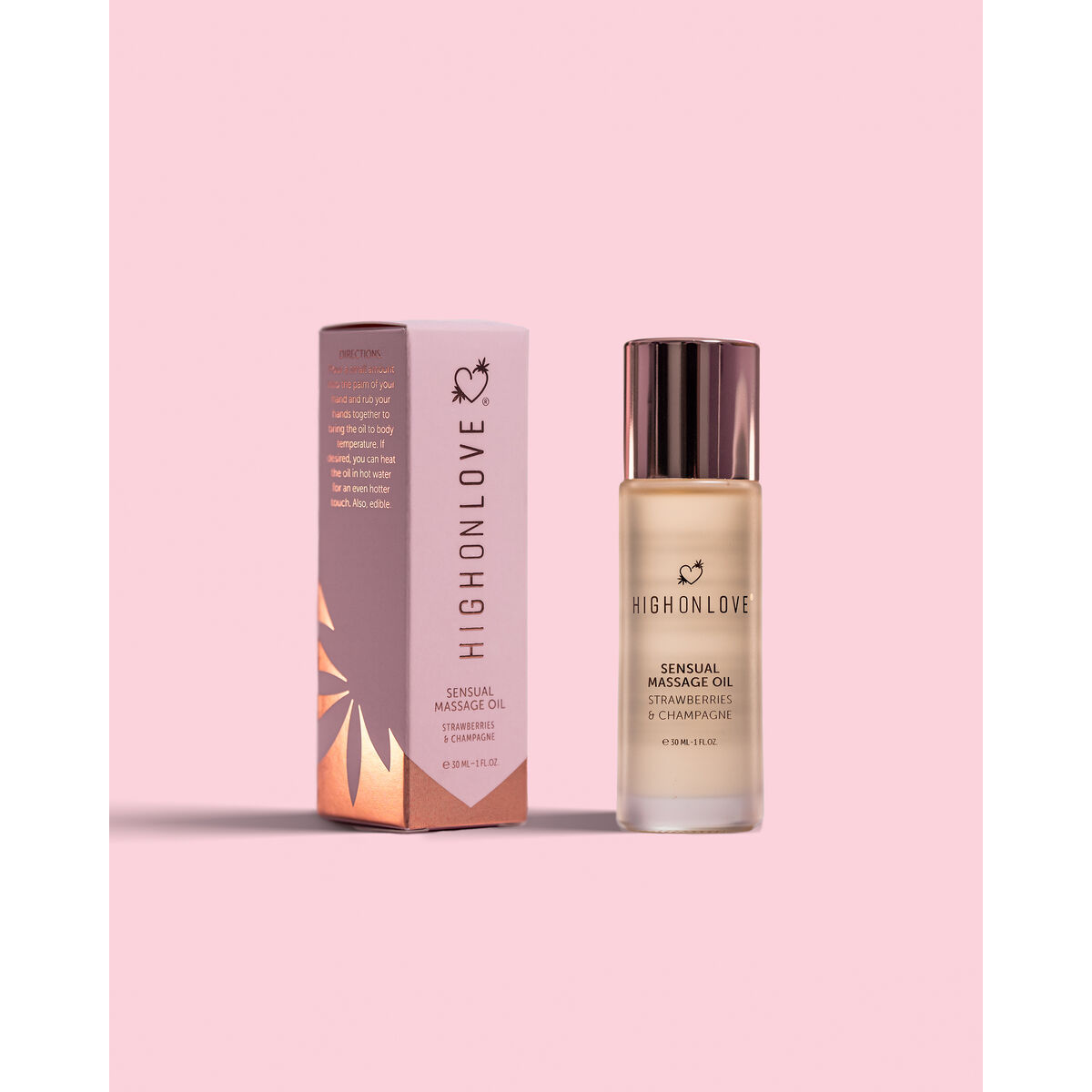 Aceite de Masaje Erótico Highonlove Fresa Vino Espumoso de Fresa 30 ml