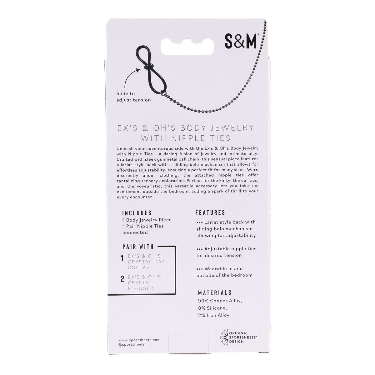 Cadena Con Pinzas Para Pezones Sportsheets Sex and Mischief