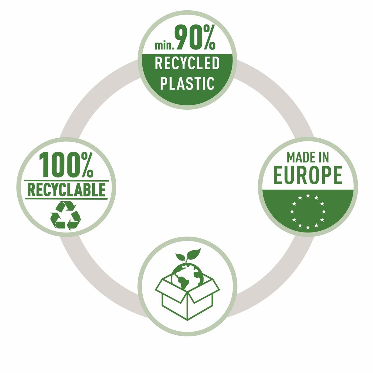 Cajón Archivador Leitz Negro Plástico reciclado Reciclable