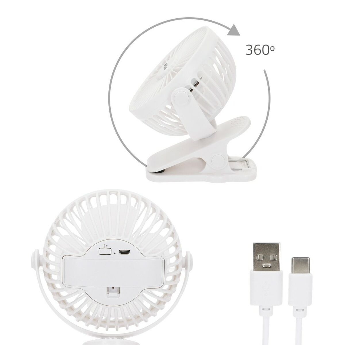 Ventilador de Escritorio Recargable Aktive (6 Unidades)