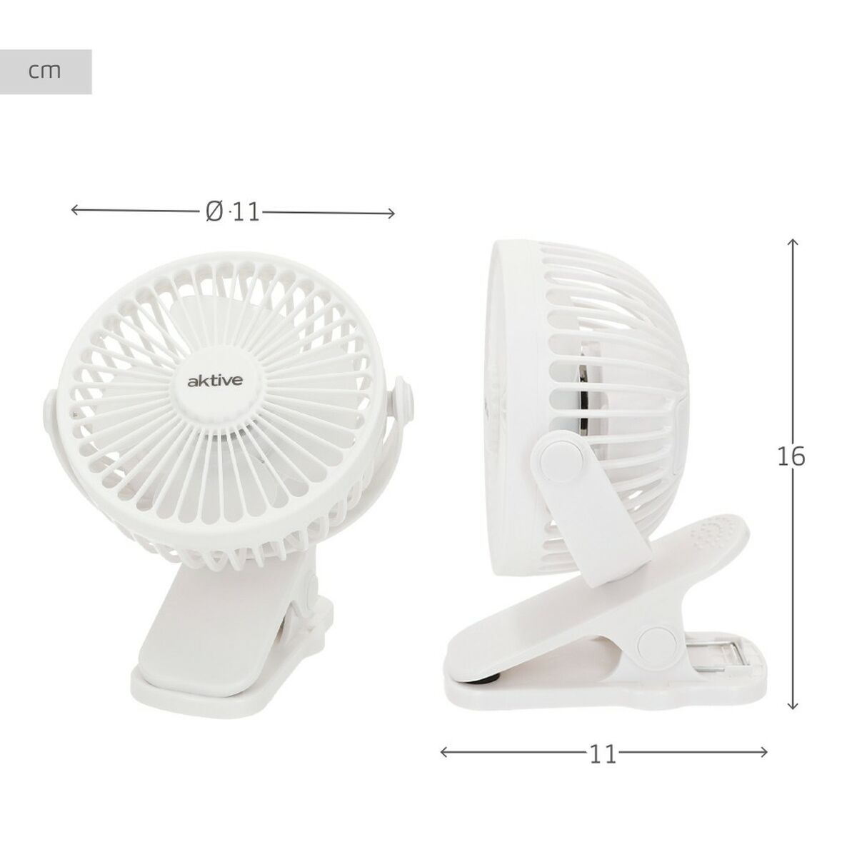 Ventilador de Escritorio Recargable Aktive (6 Unidades)