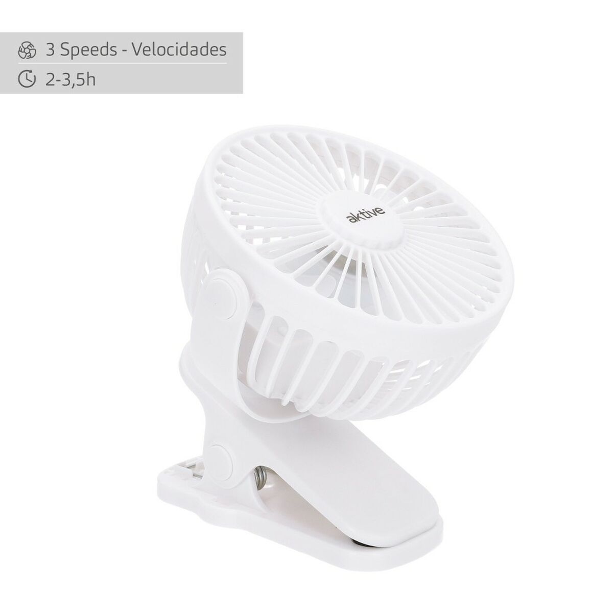 Ventilador de Escritorio Recargable Aktive (6 Unidades)