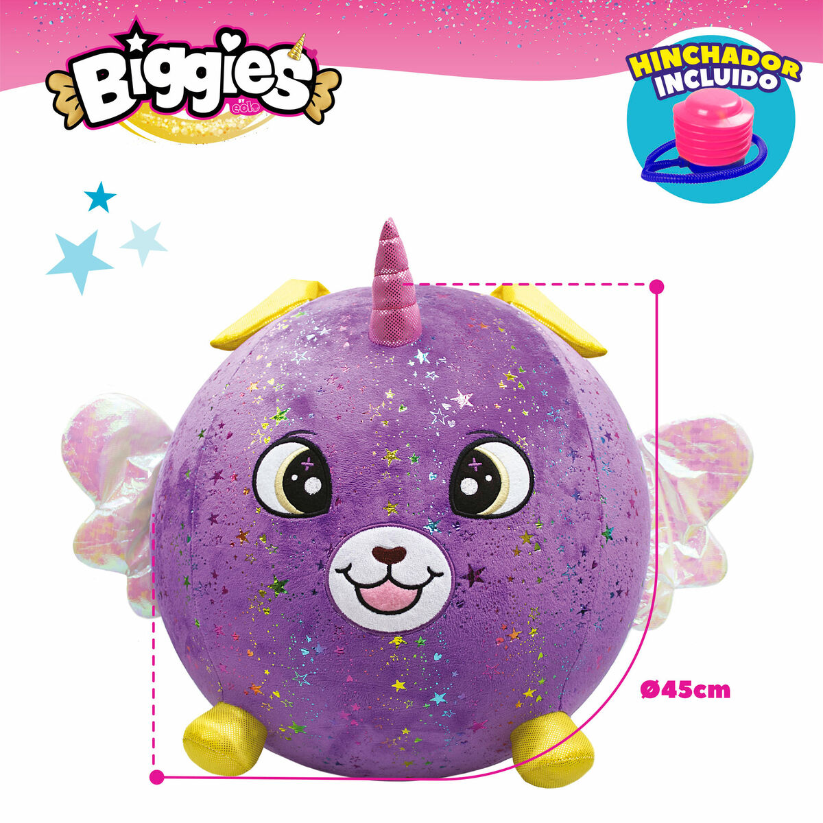 Peluche Eolo Morado Felpa Plástico 45 x 45 x 45 cm Hinchable (4 Unidades)