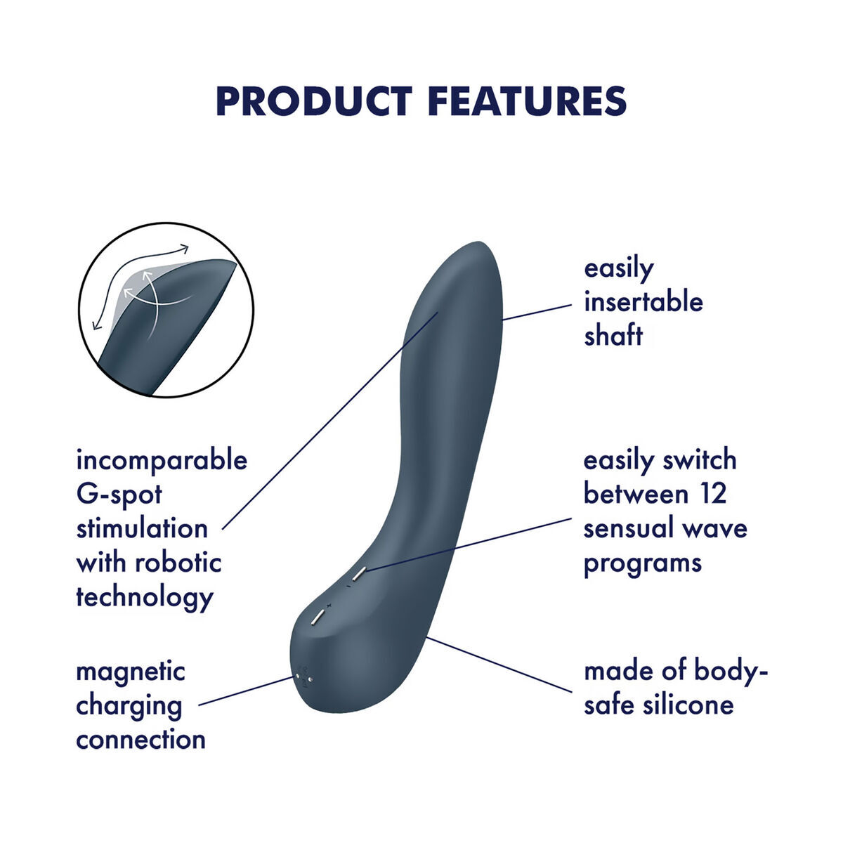Vibrador Punto G Satisfyer Negro