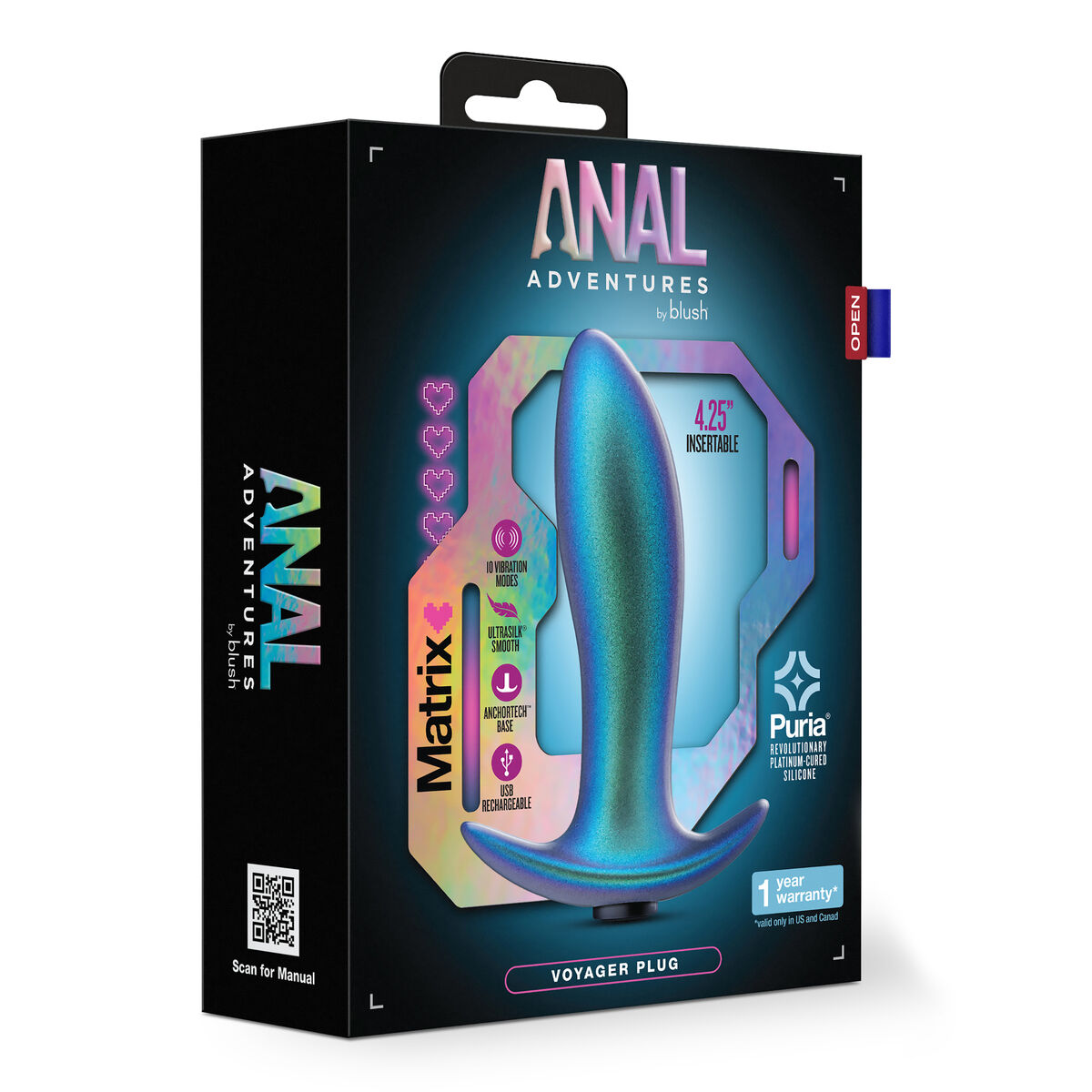 Plug Anal Blush Anal Adventures Verde (10,8 cm)