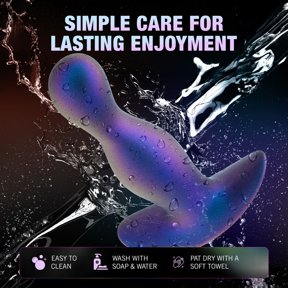 Vibrador Anal Negro Blush Anal Adventures Morado