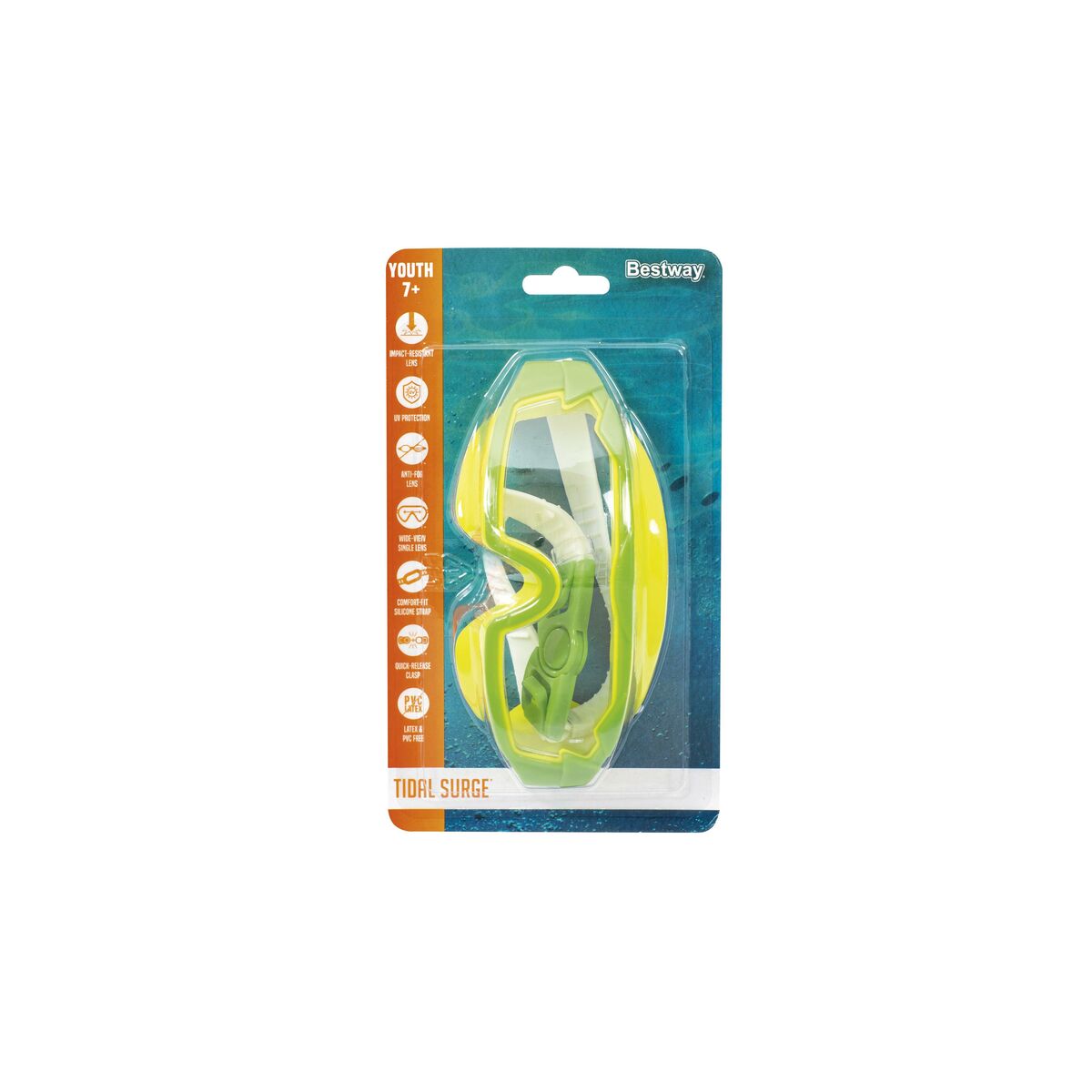 Bestway Mascara Buceo Junior Correa Silicona Color Surtido Antivaho +7 Años Playa y Piscina 21179