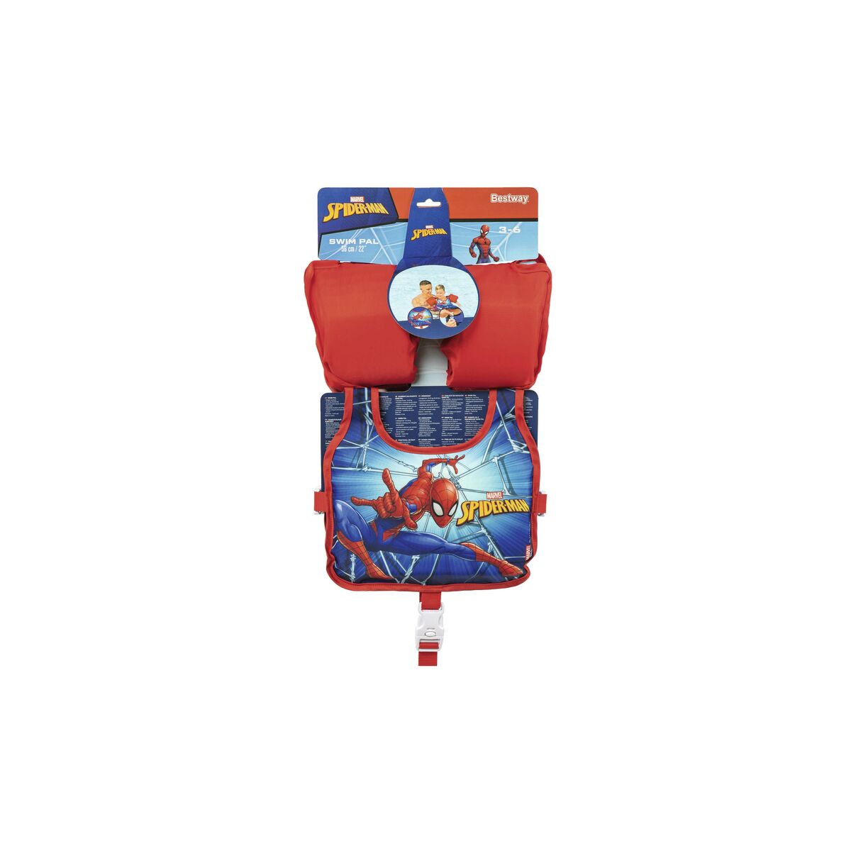 Bestway Chaleco con Manguitos Disney Spiderman 56 cm +3-6 Años Piscina y Playa 98795